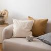 Cotton and Linen Solid Color Living Room Sofa Pillow, Japanese Simple Pillow Case, B&B Hotel Decoration Large Pillow
