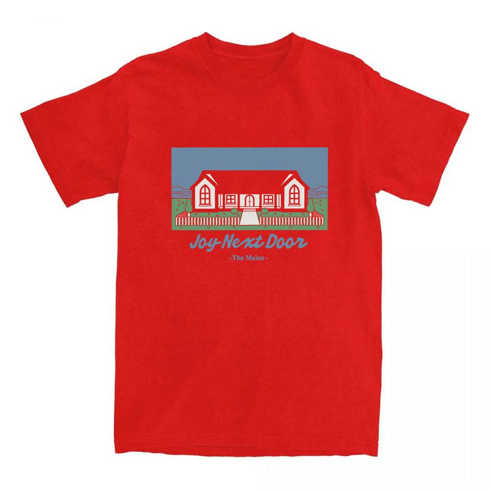 

Sweet Home Tees The Maine Design Print T-shirt Unisex Streetwear Short Sleeve 100%Cotton Tshirts Loose Women Men Clothing Band T-shirt summer Tops XS красный