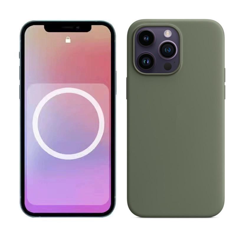 Custodia protettiva magnetica in silicone per Apple 14 Pro/14 Pro Max