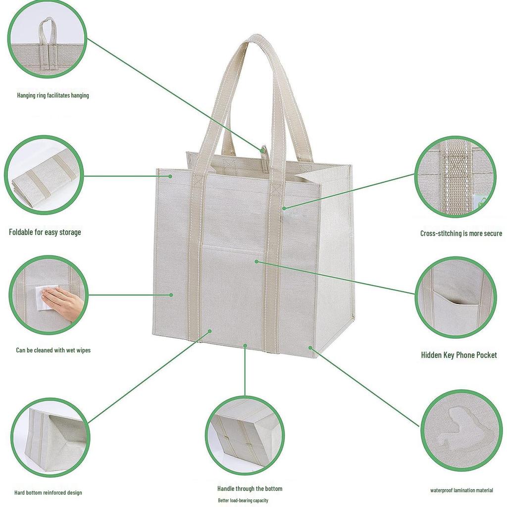 Umweltfreundliche große faltbare gewebte Aufbewahrungstasche