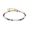 Bracelet - LUXENTER - Sury - Multicolored Tourmaline - 18-carat Yellow Gold Finish - 16–19 Cm