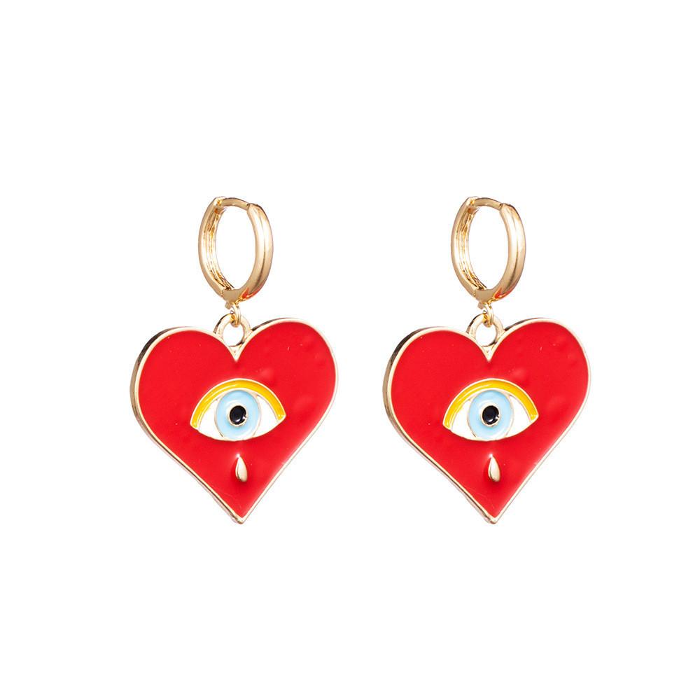 Autumn Trendy 2021 Heartinspired Earrings In Red Or Black For Stylish Gifting