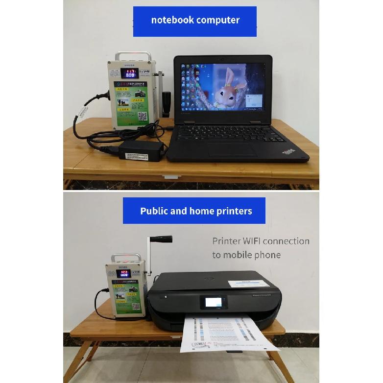 Hand Crank Generator DC12V Lighting USB Mobile Phone Charging Treasure High Power 220V Large Capacity Outdoor Manual Generator