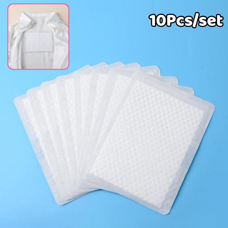 

10Pcs Pack Unisex Sweat Pads Summer Deodorants Back Anti Perspiration Sweat Pads Disposable Back Absorb Sweat Shield Pads Onesize