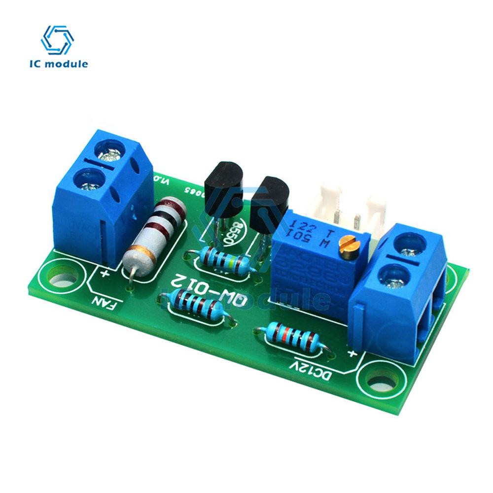 Fan Control Board Dc 12V PWM Automatic PC CPU Fan Temperature Control Speed Controller Module for Power Amplifiers Computers