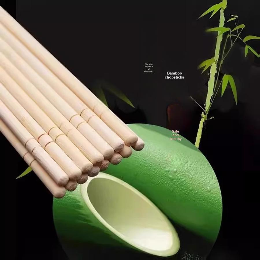 Disposable Chopsticks for Restaurants, Fast Food, Takeout, Hygiene Bowls, Affordable and Convenient Dining Utensils, Round Chopsticks