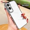 Diamond Transparent Plating Silicone Case For Huawei Honor X9A X9B X50i X9C X60 Pro X8A X8B X7B X7C X8 5G Soft Back Cover