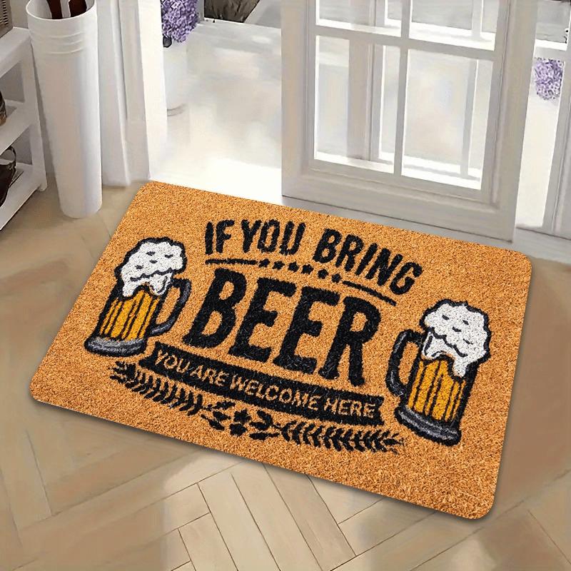 Bierliefhebbers Welkom Vloerkleed Woonkamer, Slaapkamer, Hal Deurmat Zacht, Comfortabel, Huidvriendelijk Tapijt Huisdecoratie 40X60CM(1.3X2FT