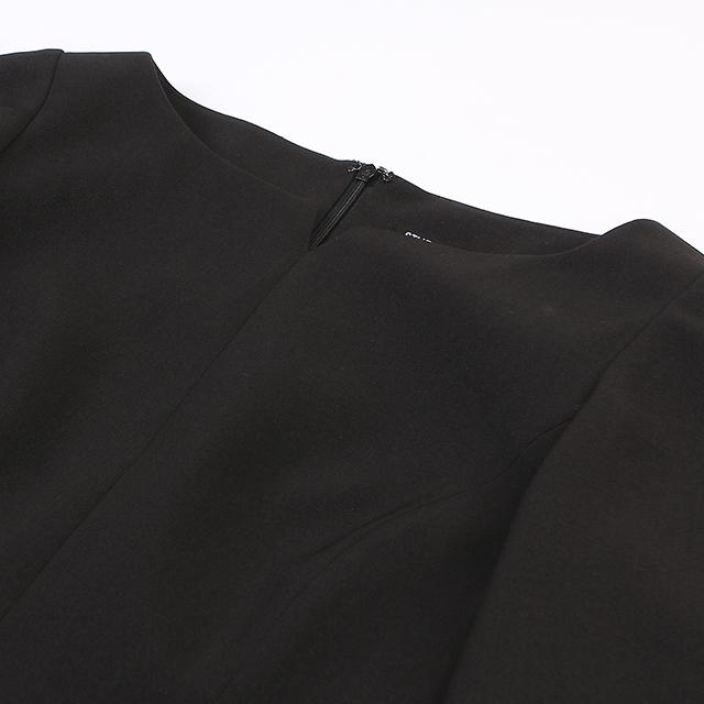 Rap Boat Neck Back Slit H-Line Dress Ar1Wo264