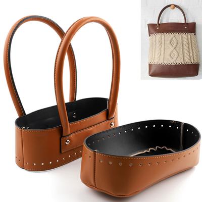Bag Making Set PU Leather Bag Bottoms Fashion Bag Handle Making Handmade Bag Accessories for Knitting Crochet Handbag