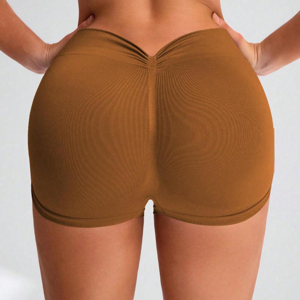 Women's High-Waist Seamless Yoga Shorts: Quick-Dry, Moisture-Wicking, Elastic Fitness & Running Shorts