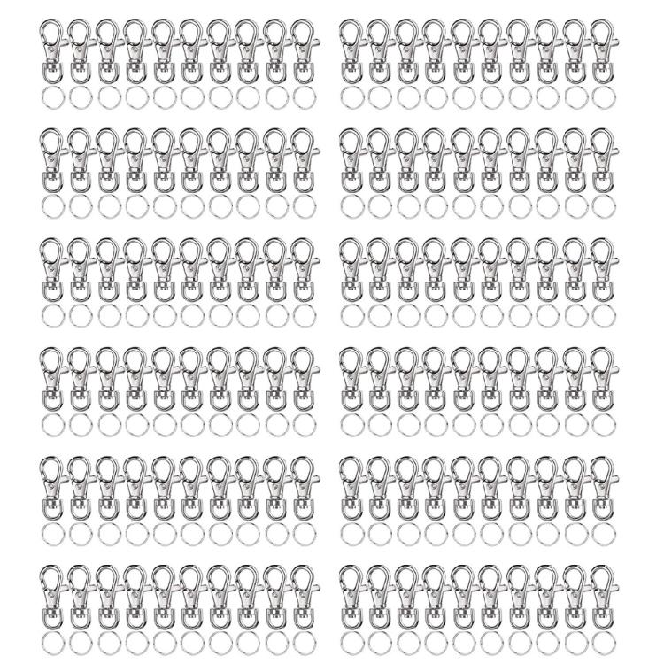 Metal Swivel Lobster Claw Clasps for DIY Keychain Lanyard, Jewelry Making