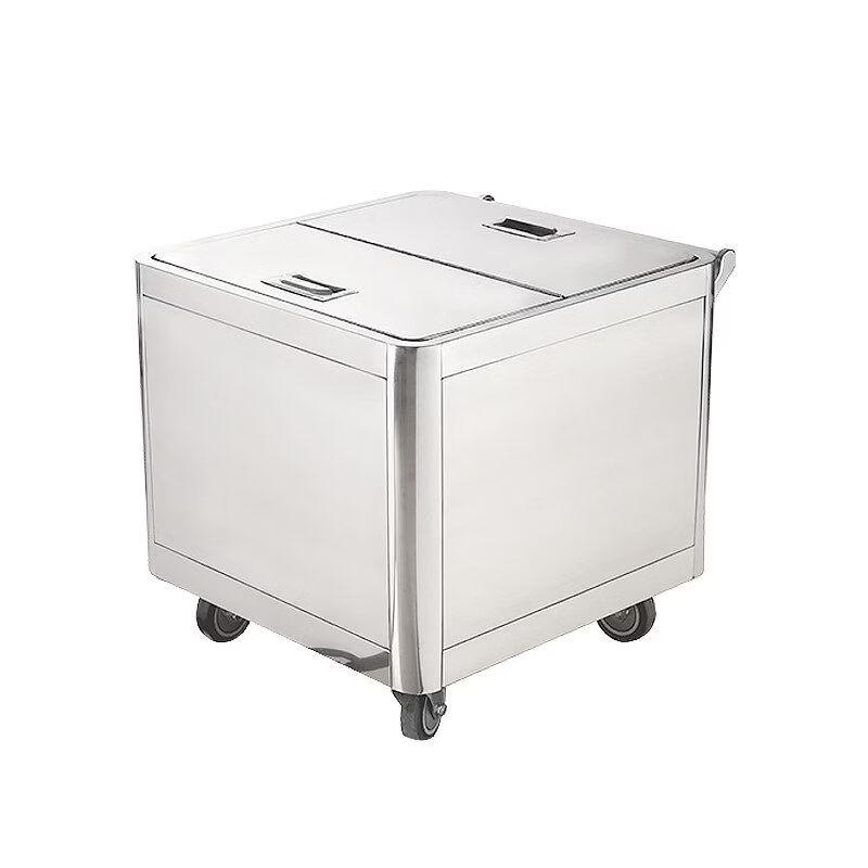 Commercial Mobile Stainless Steel Flour & Rice Storage Cart