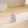 Colored Zircon Horoscope Necklace - European & American Style, Women's Light Luxury Accessory for Autumn/Winter