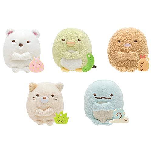 

San-X Sumikkogurashi Mini Plush Set - Office Vendor (5 Types) Perfect for Collectors