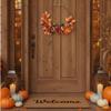 Wreath with Jute Twine Silk Floral Hoop Open-Frame for Entryway, Door,