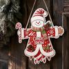 Winter Home Decor Wooden Christmas Hanging Pendant, Cartoon Welcome Sign Lightweight Signs Wall with Cute Snowman/Bear/Penguin/Cat/Gingerbread