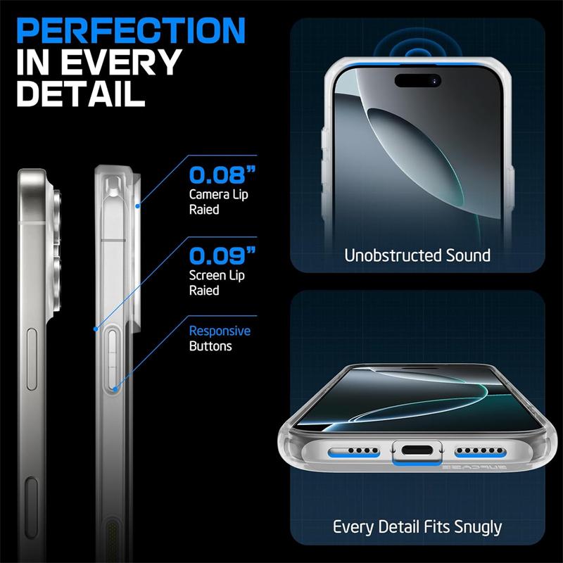 Magnetic Clear with Camera Control Button Macsafe Stand Case for IPhone 16 Pro Max Plus 16Pro 16Plus IPones Magsafe Holder Cover