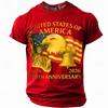 America 250th Birthday Eagle Flag 250 Years 1776-2026 Unisex Men's T-Shirts Casual Style