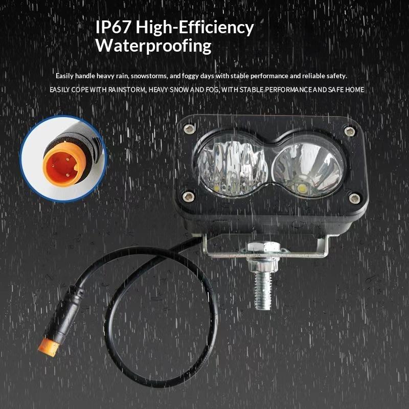 3 Inch LED Pod Spotlight 6000K Cool White Driving Light for Ridstar Q20 Motorcycle Pickup Offroad  Truck