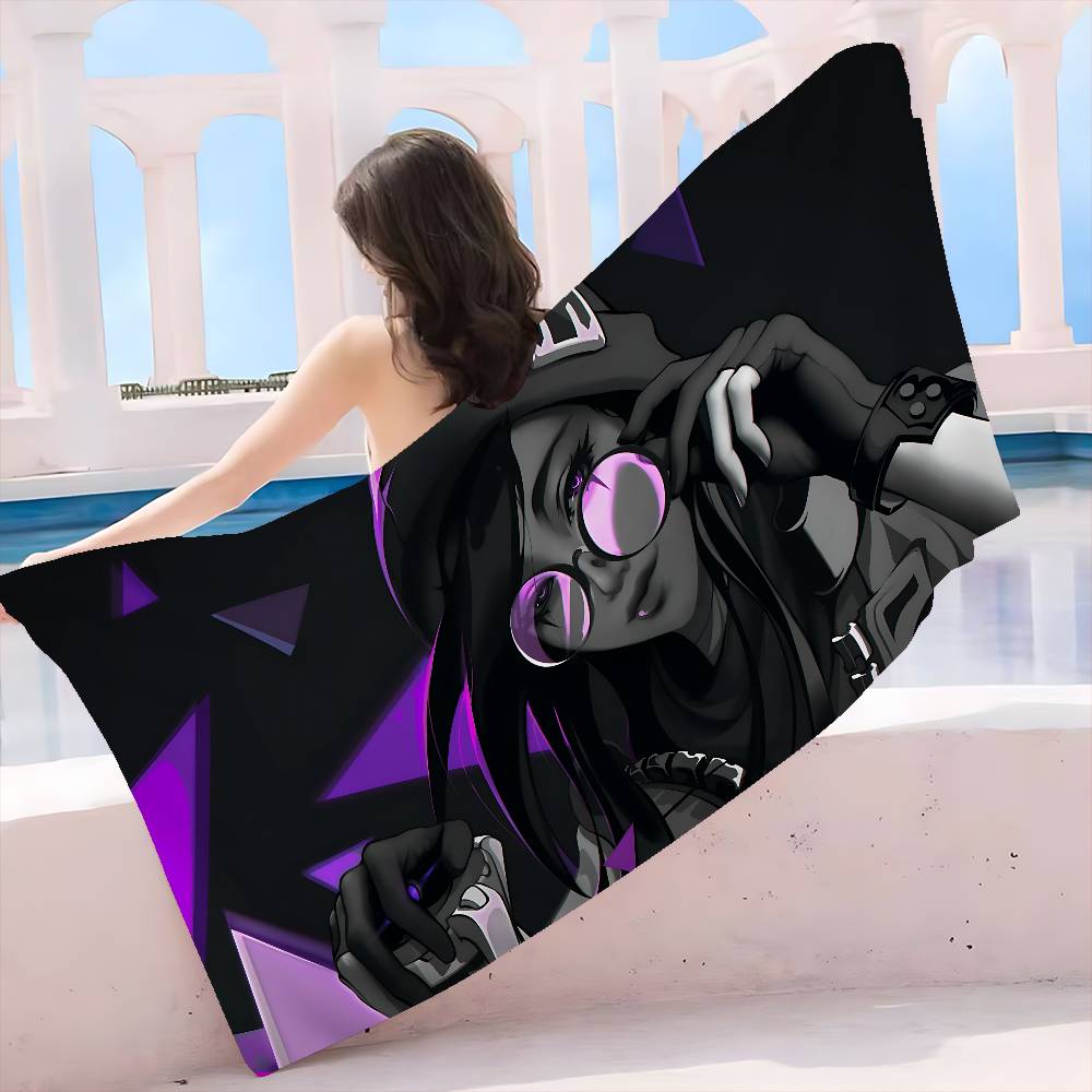 FPS Classic V-Valorants Microfiber Blanket Quick Drying Beach Towels Oversized Printing Super Absorbent Pool Towel Blanket