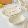 Simple Creamy Tableware Set: Star Plate, Rice Bowl, Dinner Plate, Fruit Bowl, Dessert Plate