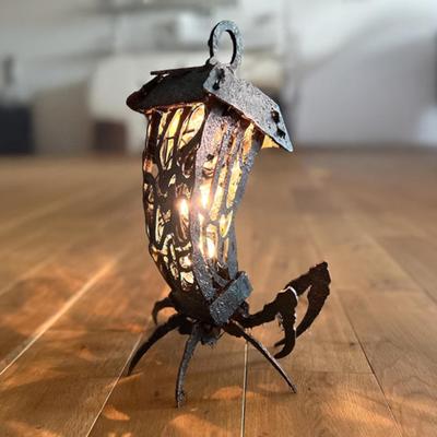 1/2Pcs Halloween Spider Candle Holder Gothic Vintage Metal Spider Lantern Holder Home Office Desktop Decoration Ornament