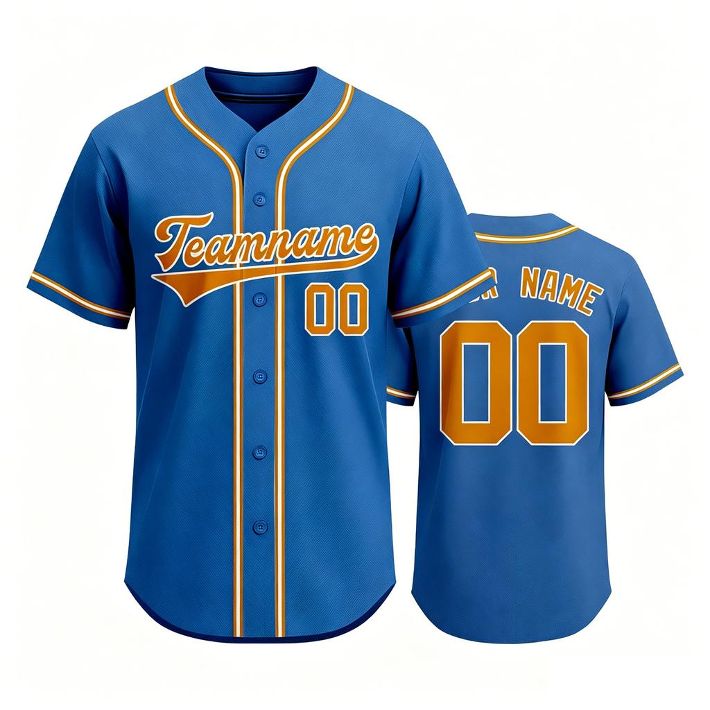 Customizable Baseball Jersey Men Women Button Up Athletic Shirt Team Name Number Printed Sportswear Lightweight Breathable Fabric