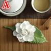 1 Pcs Hand Pinched Ceramic Flower Ornament White Lotus Lily Zen Incense Holder Incense Stick Creative Tea Pets Home Decoration