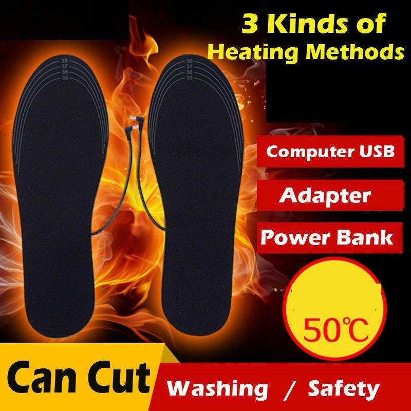 Electric Heated Shoe Insoles Warm Sock Feet Usb Foot Winter Warmer Pad