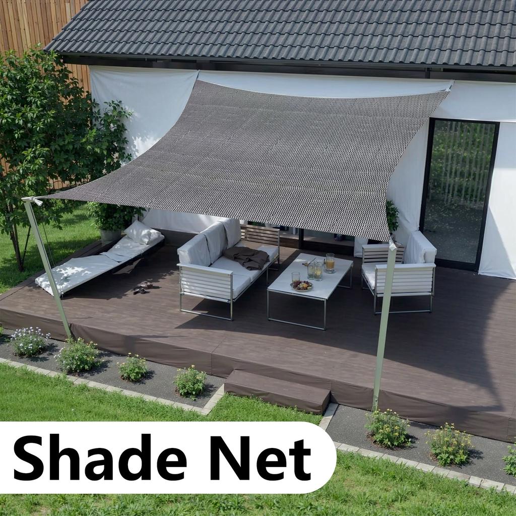 1 * 2-meter Sunshade Fabric, Tear Resistant, Sunshade Mesh Belt, Reinforced, Rope Ring, Durables Garden Sunshade And Sun Protections