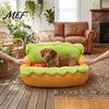 Cute Hot Dog Bed Pet Bed, Cozy Removable Washable Cover Nest Mat, Soft Plush for Small Dogs