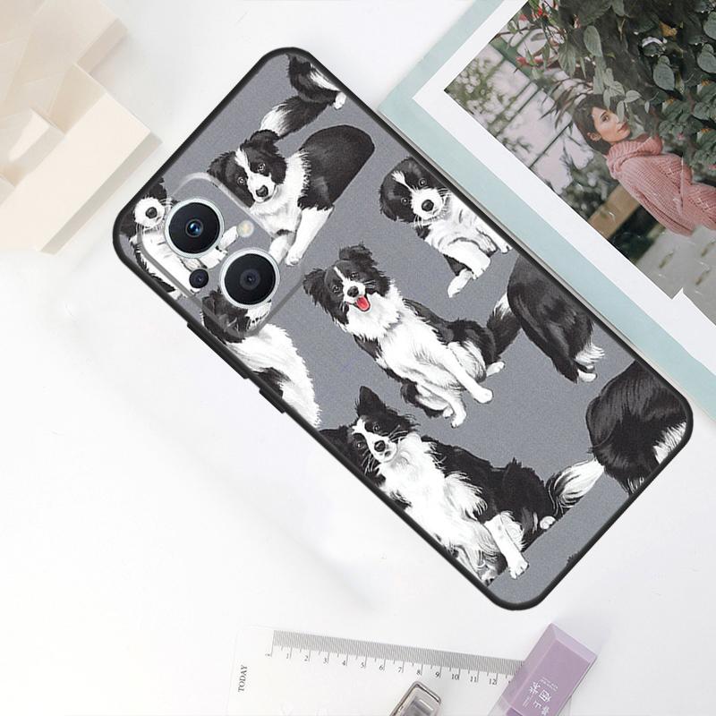 

Border Collie Watercolor Case For OPPO Reno 11F 10 Pro 4 5 6 7 8 Lite 4Z 5Z 8T OPPO Find X5 X6 Pro X2 X3 Neo Cover OPPO Find X5 Pro