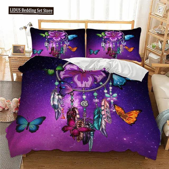 

Комплект пододеяльника Ловец снов Галактика Покрывало Богемная Мандала Постельное белье 3 предмета Цвет Туманность Мягкое Постельное белье Домашний текстиль EU single(135x200cm)