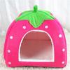 With Cushion Doggy Tent Strawberry Pet Bed Thicken Winter Pet House  Small and Medium Pet