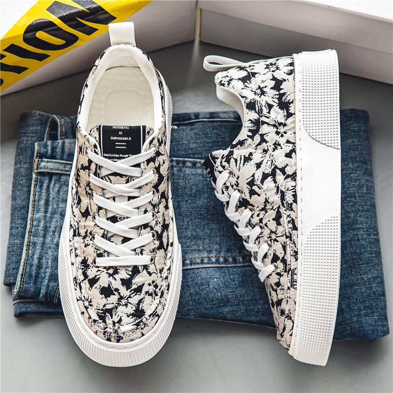 Black canvas men's shoes autumn trend versatile spring and autumn student board shoes men's cloth shoes sports trendy shoes