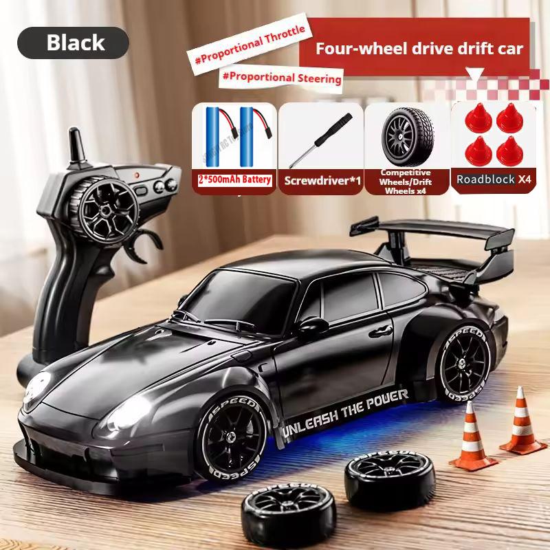 4WD RC Drift Car With LED Light 2.4G Radio 20KM/h High Speed Remote Control Racing Cars Vehicle Model Toy Gift for Boy Girl Kid