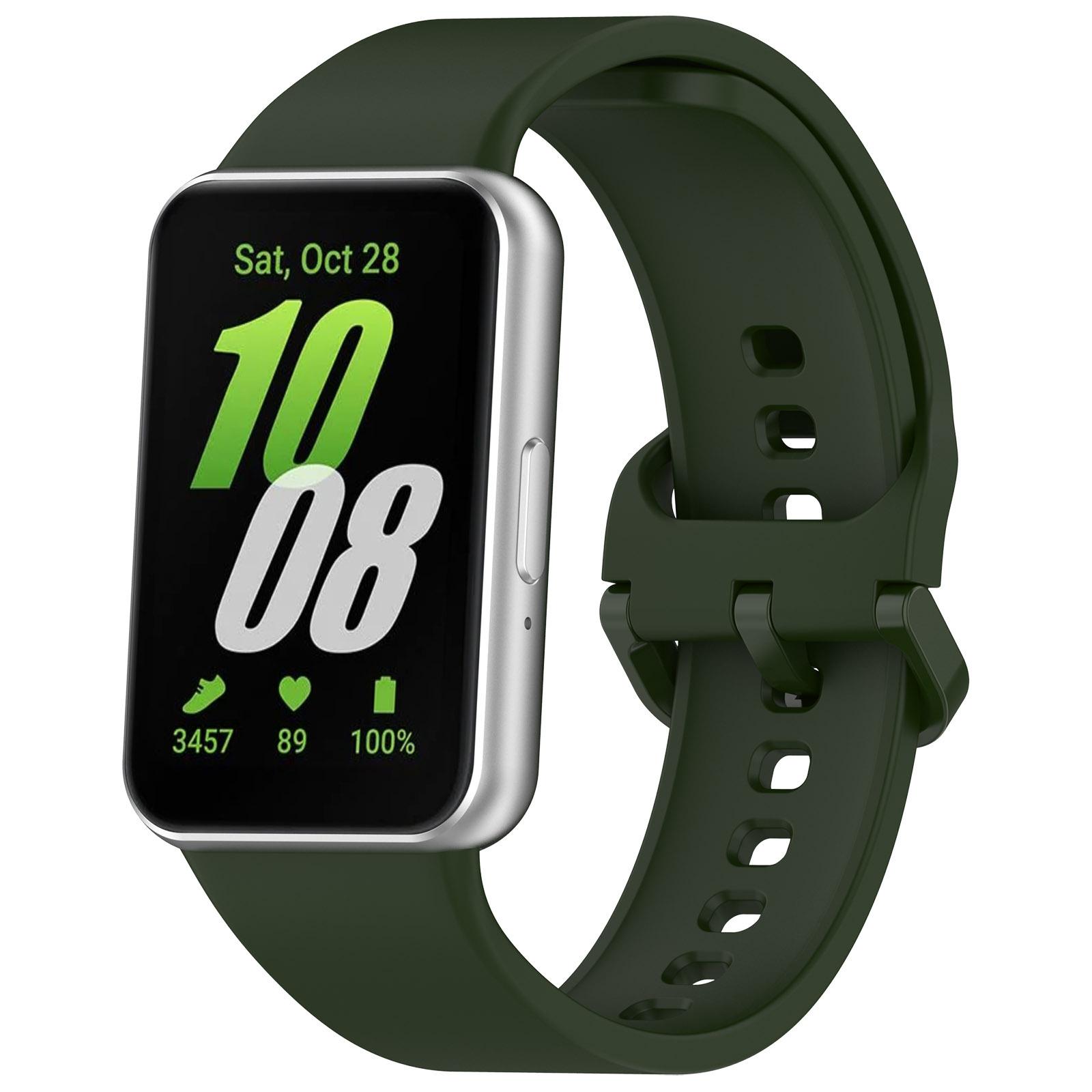 

Спортивный силиконовый ремешок для Samsung Galaxy Fit 3 Браслет для умных часов Резиновый браслет Correa для Samsung Galaxy Fit3 Ремешки Аксессуары for Galaxy Fit 3 армия зеленый