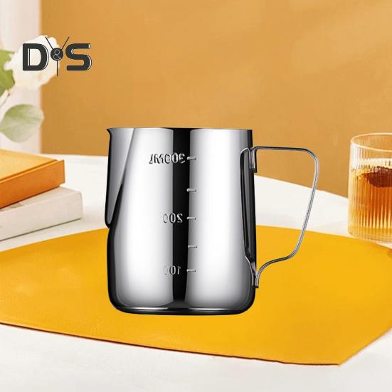 Jarra de acero inoxidable para espumar leche (140 ml, 350 ml, 550 ml y 900 ml), ideal para capuchino, latte art.