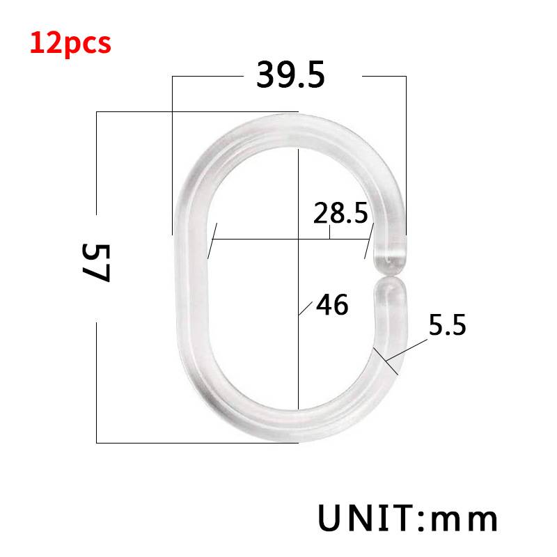 

Занавеска для душа 12 шт. Кольцо Крючок для занавески Вешалка Петля Зажим Прозрачный Скольжение