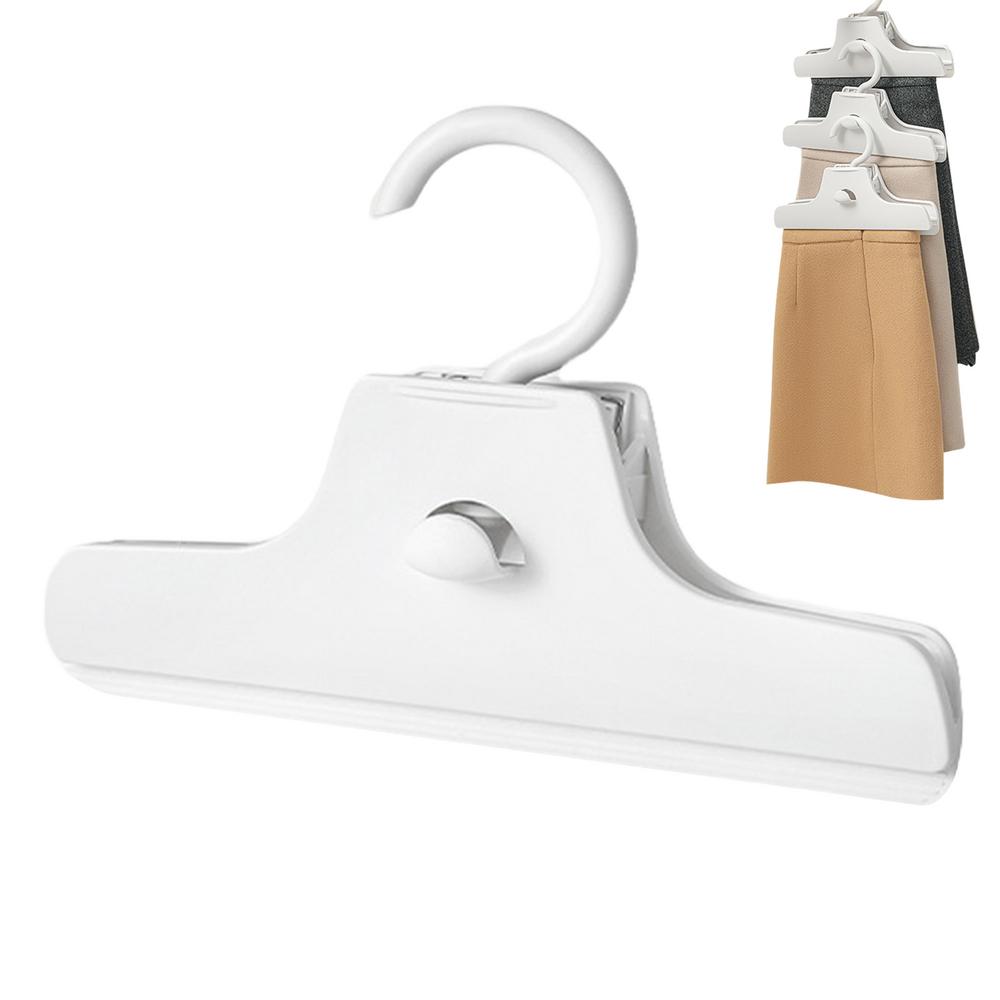 

Вешалки-прищепки для юбок, противоскользящие, без следов, с силиконовым слоем, высокая грузоподъемность, экономия места, многофункциональные белый