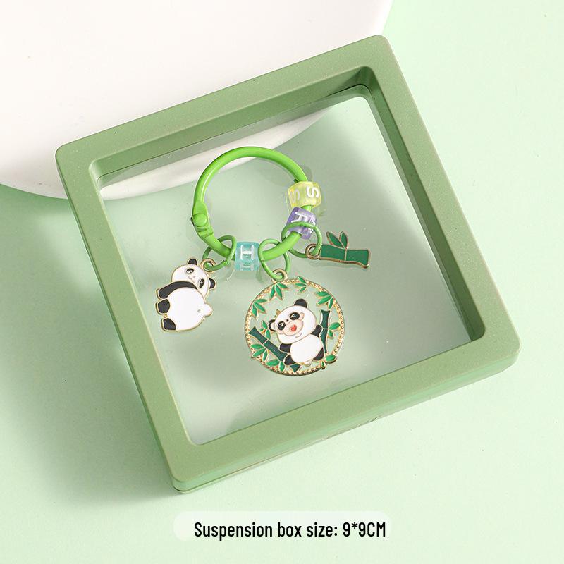 Chinese Style Panda Keychain Pendant - Cartoon Design, Creative Bag Ornament, Small Gift