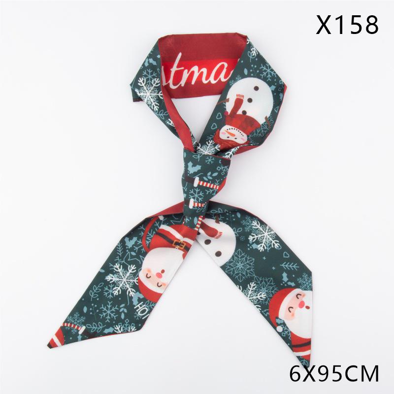 Festive Snowman Hair Scarf: Versatile Christmas & New Year Headband with Elegant Flowing Design