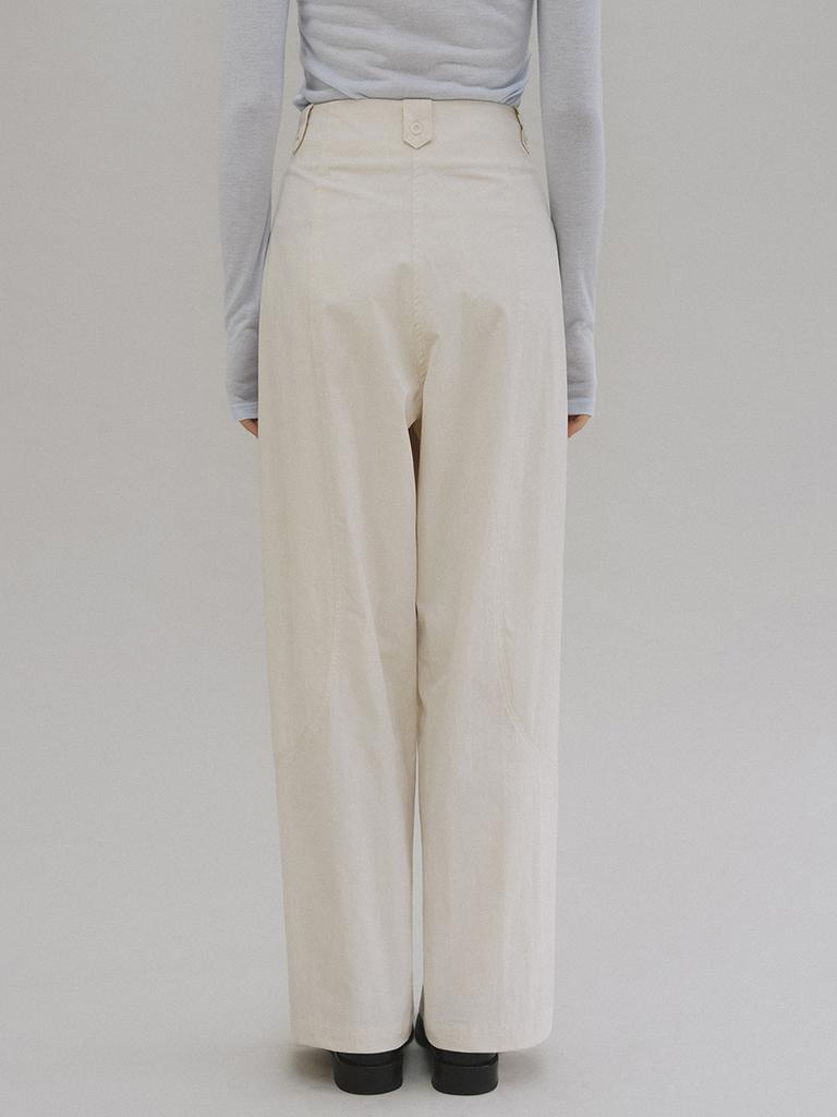 ANDNEEDS Amber Cotton Wide Pants (Butter)