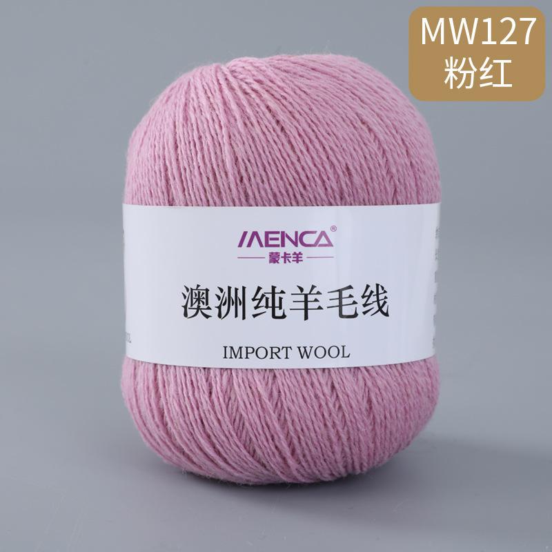50g/roll 100% Pure Wool Yarn 2-strand Medium Coarse Yarn for Hand Crochet Scarves Sweaters Comfortable Warm Breathable Thread