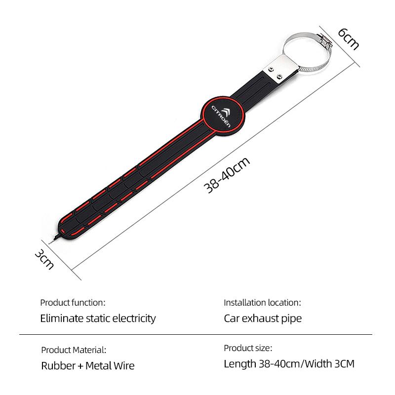 Car Eliminate Static Elimination Belt Auto Accessories For Citroen C3 C5 AIRCROSS C5X C4 Cactus PICASSO e-C3 e-C4 C1 C-Crosser