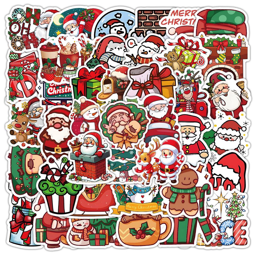 103 Cute Cartoon Animal Christmas Stickers for Envelopes, Gift Bags, and Water Cups