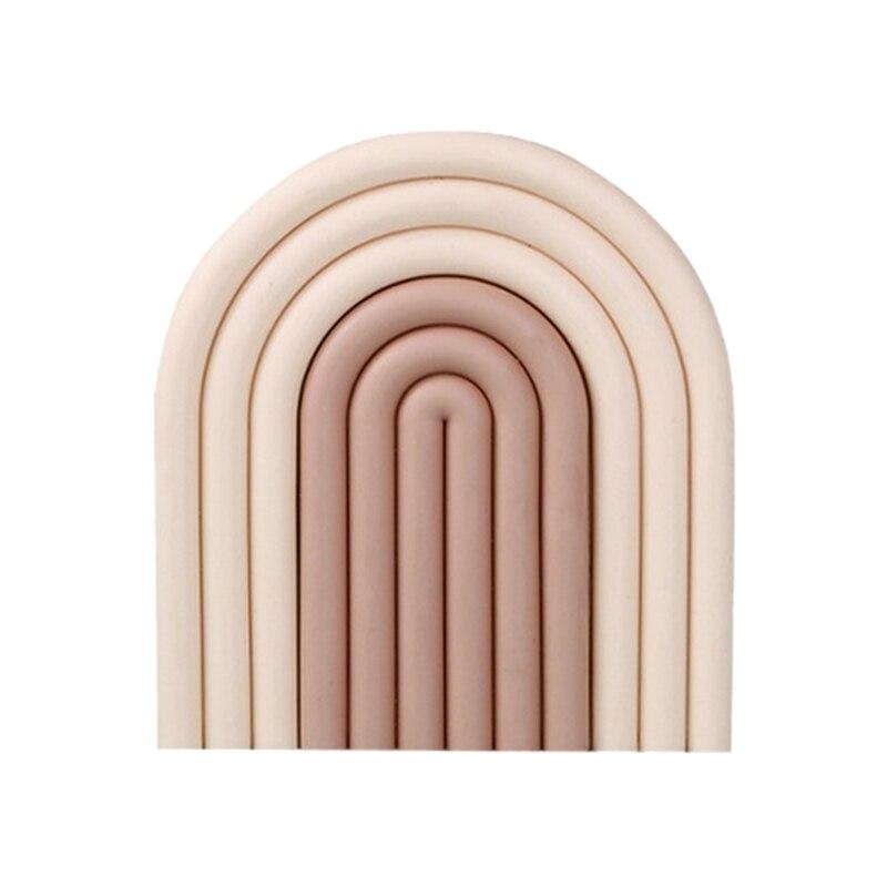 

Радужная силиконовая теплоизоляционная подушка Домашняя кухня Подставка Посуда Rainbow Силиконовая изоляционная прокладка Съемная нескользящая подушка шоколадный