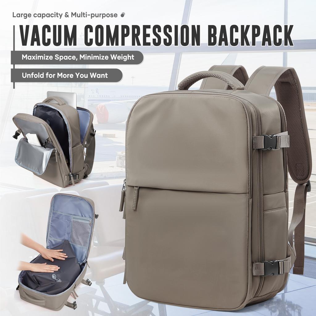 Vacuum Compressed Backpack, Suitable for Business Leisure, Travel Bag, Multifunctional Laptop Backpack Vacuum Bags for Clothes