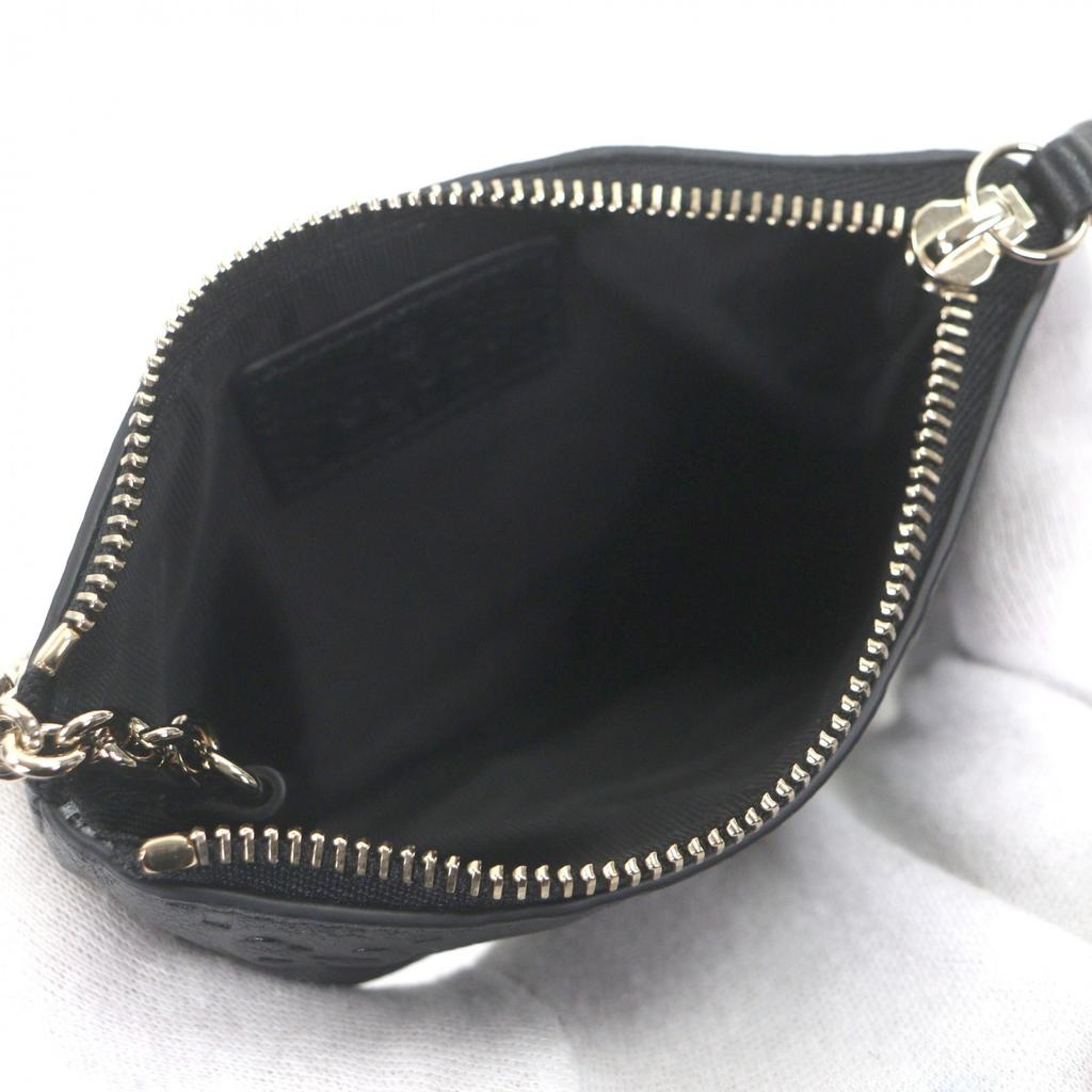 Excellent GUCCI Coin case Current GG emblem key pouch black leather mens 815891 Used